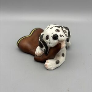 Princeton Gallery Dalmatian with Fireman Boot Mischief Afoot 1994 Mint Condition